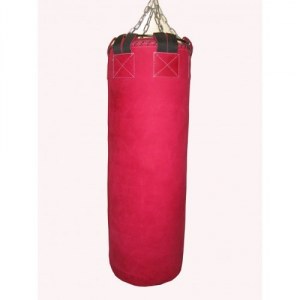 Боксерский мешок кожаный SPURT SP130RED красный 130х40см, 40-55кг