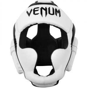 Шлем тренировочный VENUM ELITE HEADGEAR WHITE/BLACK