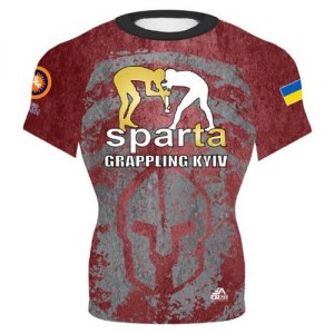Рашгард с коротким рукавом Sparta Grappling Kiev CW64     красный
