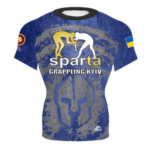 Рашгард с коротким рукавом Sparta Grappling Kiev CW65 синий
