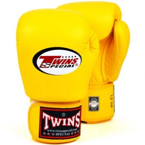 Боксерские перчатки Twins Special BGVL-3 White/Yellow