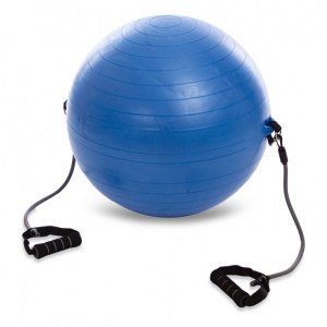Мяч для фитнеса фитбол с эспандером PRO-SUPRA FI-075T-65 65см