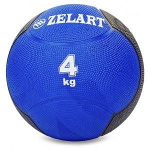 Мяч медицинский медбол Zelart Medicine Ball FI-5121-4 4кг синий-черный