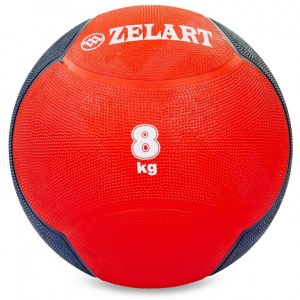 Мяч медицинский медбол Zelart Medicine Ball FI-5121-8 8кг красный-черный