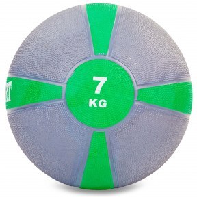 Мяч медицинский медбол Zelart Medicine Ball FI-5122-7 7кг серый-зеленый