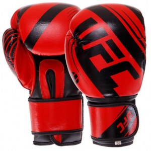 Перчатки для боксу шкіряні UFCBO-0574  червоні