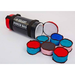 Мешок для кроссфита и фитнеса FI-5050A-20 Power Bag (PVC, нейлон, вес 20 кг, черный-красный)