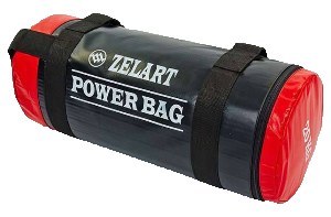 Мешок для кроссфита и фитнеса FI-5050A-20 Power Bag (PVC, нейлон, вес 20 кг, черный-красный)