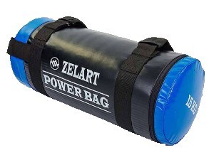 Мешок для кроссфита и фитнеса FI-5050A-15 Power Bag (PVC, нейлон, вес 15кг, черный-синий)
