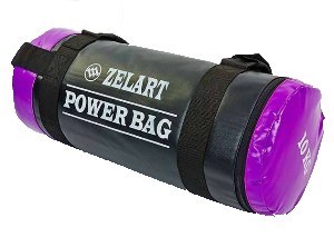 Мешок для кроссфита и фитнеса FI-5050A-10 Power Bag (PVC, нейлон, вес 10 кг, черный-фиолетовый)