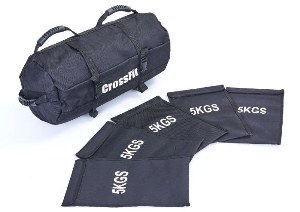 Сумка для кроссфита Sandbag FI-6232-2 50LB (PU, вес до 23 кг, 5 филлеров для песка, черный)