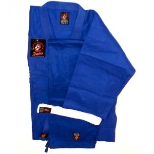 Кимоно для дзюдо синее Wolf (плотность 450 г/м2)