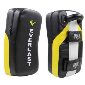 Макивара тай-пэд из PU (1 шт) EVERLAST MA-001 (р-р 41x12x22 см, черно-желтый)