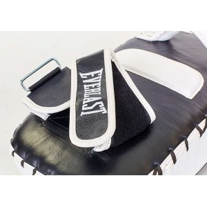 Макивара тай-пэд кожаная (1шт) EVERLAST PRIME BO-5233 (р-р 41x21x11 см, черный-белый)