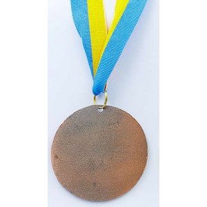 Медаль спортивная с лентой BOWL d-4,5см C-6402-3 место 3-бронза (металл, d-4,5см, 20g)