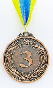 Медаль спортивная с лентой GLORY d-6,5см C-4327-3 место 3-бронза (металл, d-6,5см, 40g)