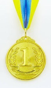 Медаль спортивная с лентой LIBERTY d-5см C-4872-1 место 1-золото (металл, d-5см, 25g)